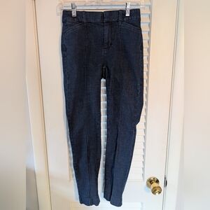 White House Black Market Size 0 Denim Jeans Slim Ankle Dark Wash Euc High Rise